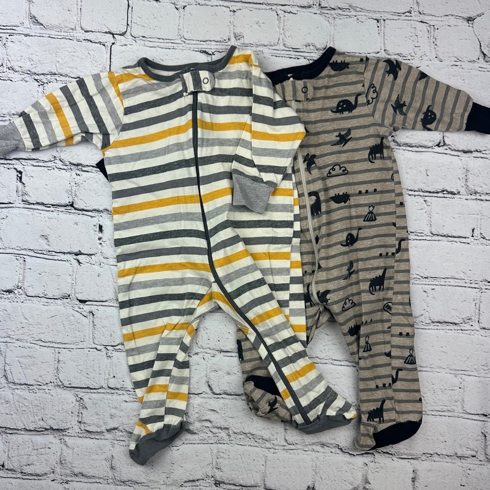3-6 Month baby footie pajamas x2 Gerber Brand